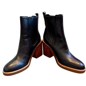 Marc Fisher Black Leather Chelsea Boots – NWT Size 10